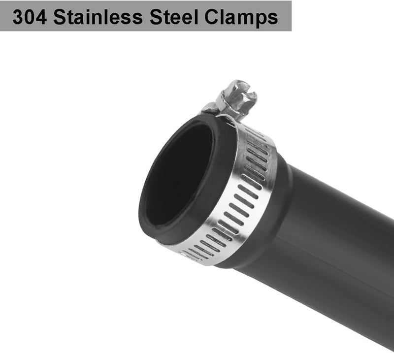 TT FLEX Dishwasher Drain Hose with ID 0.94 inch Elbow, 6 FT Flexible Dishwasher Discharge Hose with Clamps, Trim to Fit 5/8 Inch, 7/8 Inch, or 1 Inch OD Outlets - Image 4